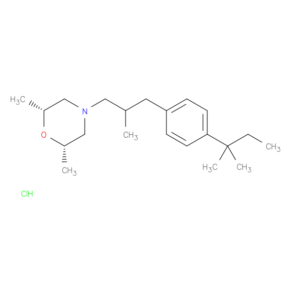 Morpholine, 4-[3-[4-(1,1-dimethylpropyl)phenyl]-2-methylpropyl]-2,6-dimethyl-, hydrochloride (1:1), (2R,6S)-rel-