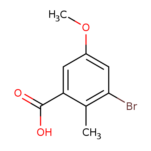 Benzoic acid, 3-bromo-5-methoxy-2-methyl-