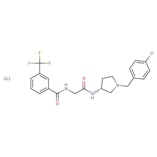 (R)-N-(2-((1-(4-Chlorobenzyl)pyrrolidin-3-yl)amino)-2-oxoethyl)-3-(trifluoromethyl)benzamide hydrochloride