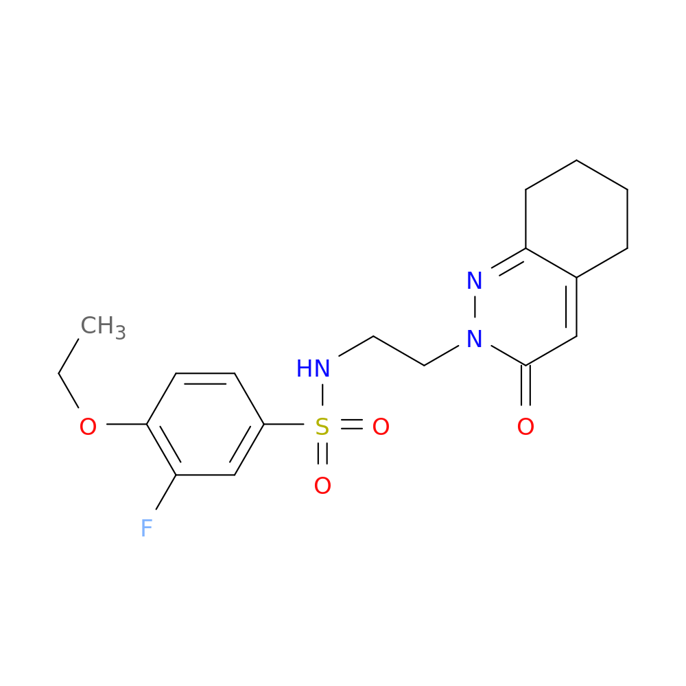 4-ethoxy-3-fluoro-N-[2-(3-oxo-2,3,5,6,7,8-hexahydrocinnolin-2-yl)ethyl]benzene-1-sulfonamide