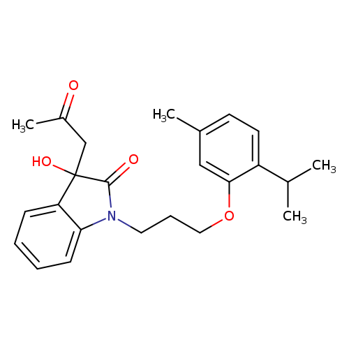 3-hydroxy-1-{3-[5-methyl-2-(propan-2-yl)phenoxy]propyl}-3-(2-oxopropyl)-2,3-dihydro-1H-indol-2-one