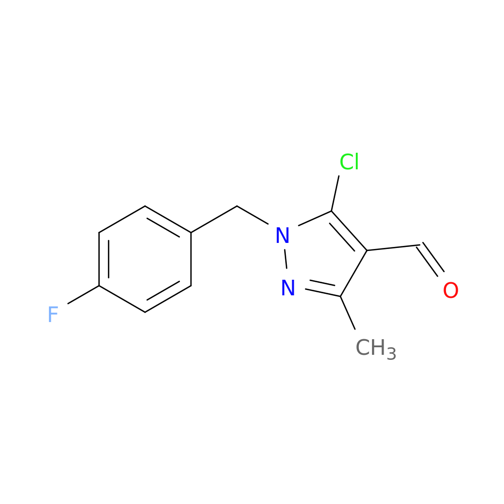 5-chloro-1-[(4-fluorophenyl)methyl]-3-methyl-1H-pyrazole-4-carbaldehyde