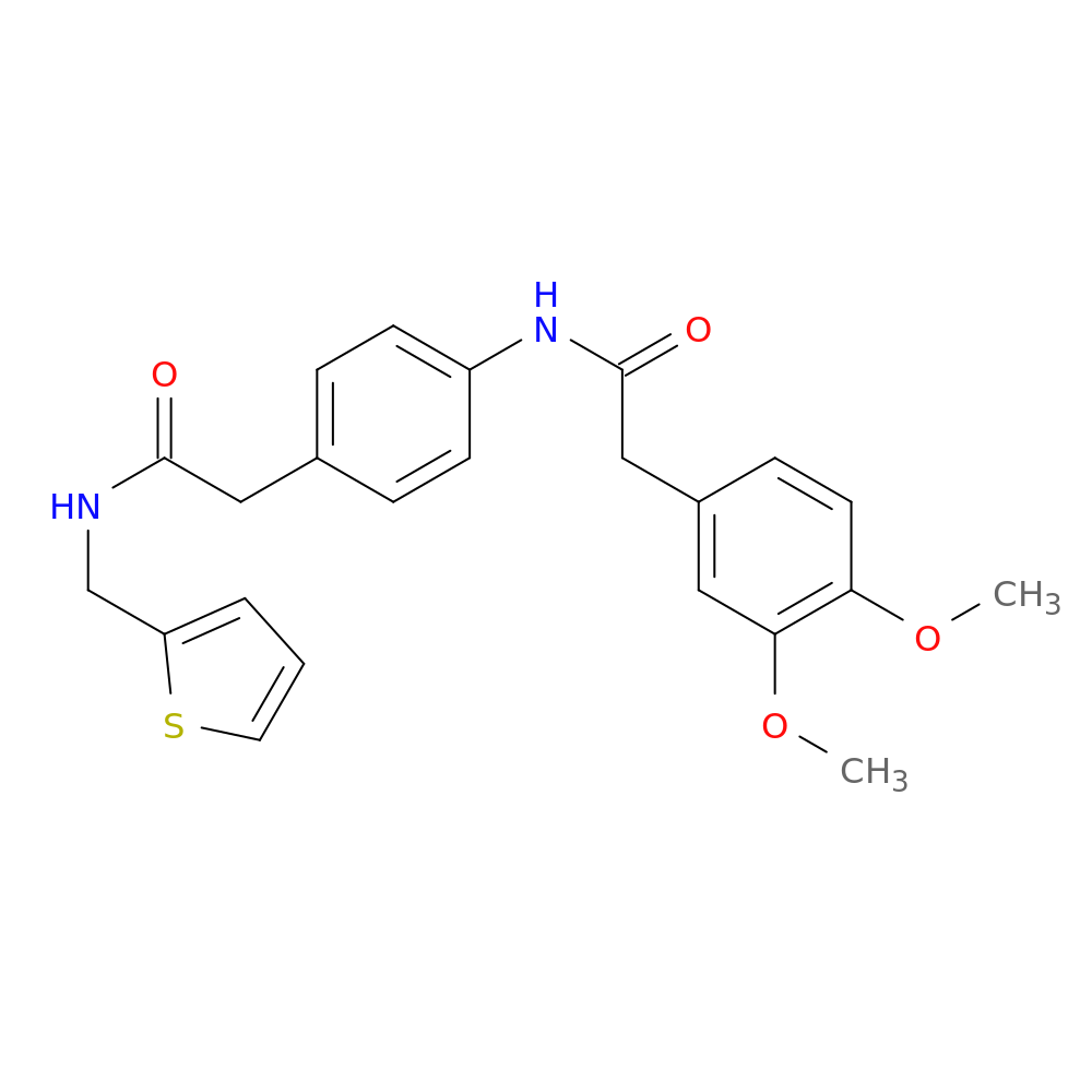 2-{4-[2-(3,4-dimethoxyphenyl)acetamido]phenyl}-N-[(thiophen-2-yl)methyl]acetamide