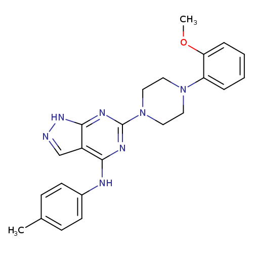 6-[4-(2-methoxyphenyl)piperazin-1-yl]-N-(4-methylphenyl)-1H-pyrazolo[3,4-d]pyrimidin-4-amine