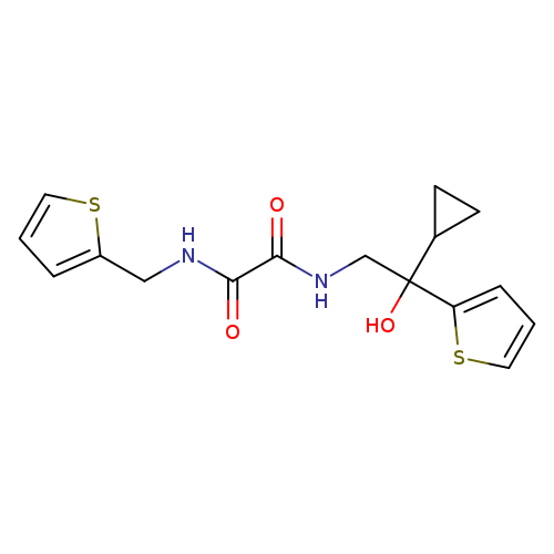 N-[2-cyclopropyl-2-hydroxy-2-(thiophen-2-yl)ethyl]-N'-[(thiophen-2-yl)methyl]ethanediamide