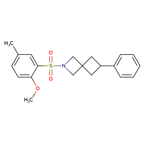 2-(2-methoxy-5-methylbenzenesulfonyl)-6-phenyl-2-azaspiro[3.3]heptane