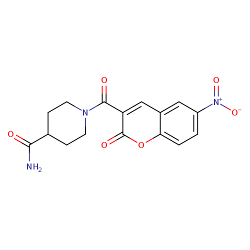 1-(6-nitro-2-oxo-2H-chromene-3-carbonyl)piperidine-4-carboxamide