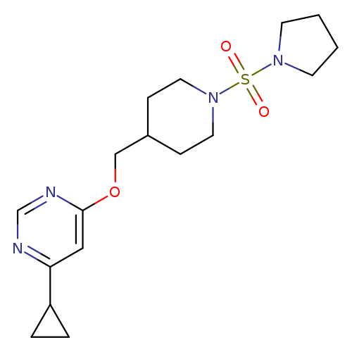 4-cyclopropyl-6-{[1-(pyrrolidine-1-sulfonyl)piperidin-4-yl]methoxy}pyrimidine