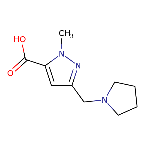 1-methyl-3-(pyrrolidin-1-ylmethyl)-1H-pyrazole-5-carboxylic acid