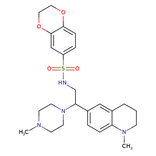 N-[2-(1-methyl-1,2,3,4-tetrahydroquinolin-6-yl)-2-(4-methylpiperazin-1-yl)ethyl]-2,3-dihydro-1,4-benzodioxine-6-sulfonamide