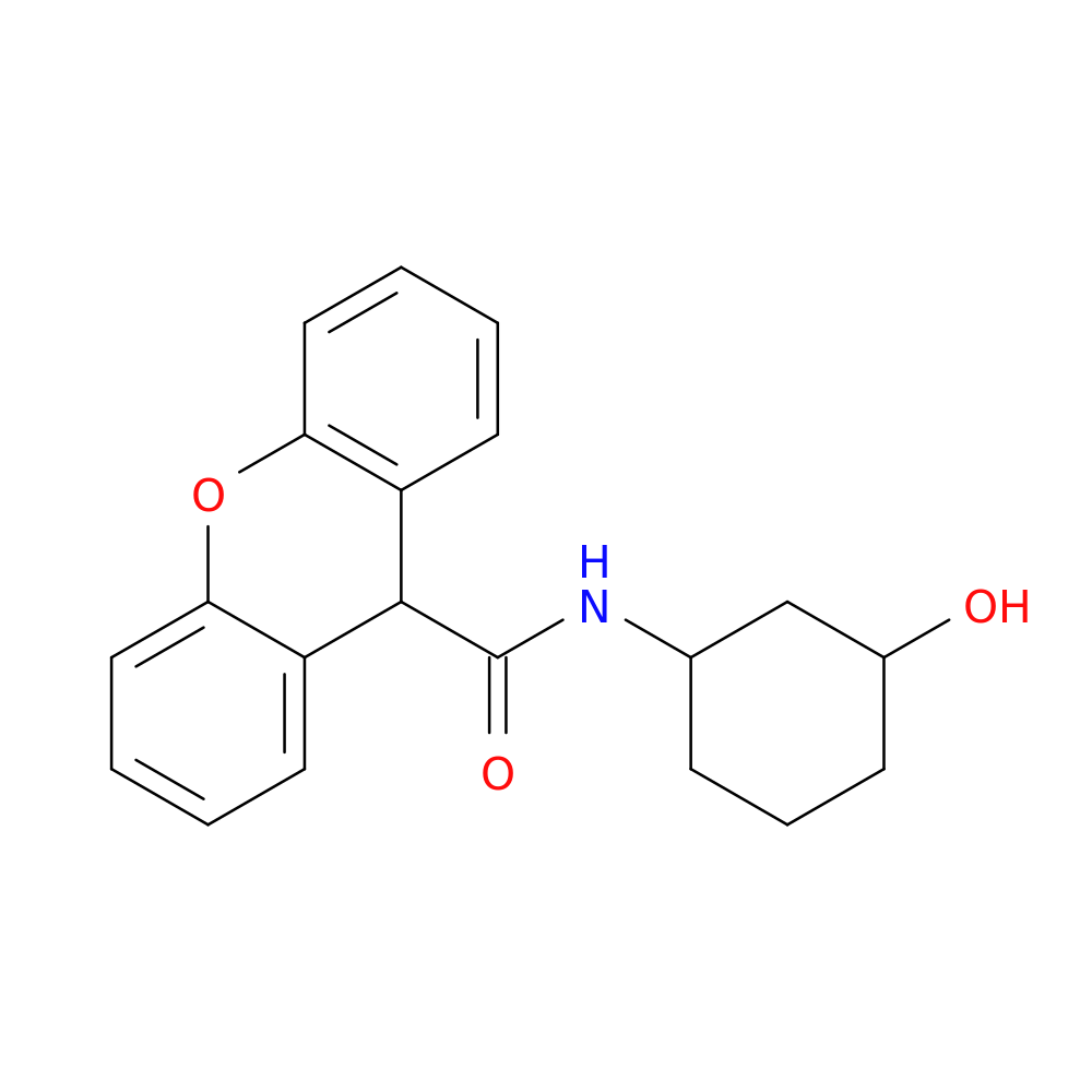N-(3-hydroxycyclohexyl)-9H-xanthene-9-carboxamide