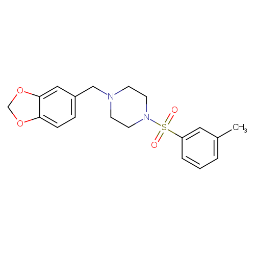 1-[(2H-1,3-benzodioxol-5-yl)methyl]-4-(3-methylbenzenesulfonyl)piperazine