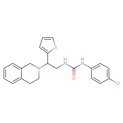 1-(4-chlorophenyl)-3-[2-(1,2,3,4-tetrahydroisoquinolin-2-yl)-2-(thiophen-2-yl)ethyl]urea