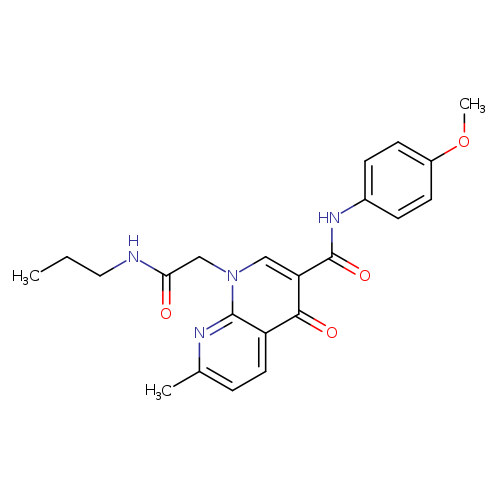 N-(4-methoxyphenyl)-7-methyl-4-oxo-1-[(propylcarbamoyl)methyl]-1,4-dihydro-1,8-naphthyridine-3-carboxamide
