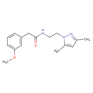 N-[2-(3,5-dimethyl-1H-pyrazol-1-yl)ethyl]-2-(3-methoxyphenyl)acetamide
