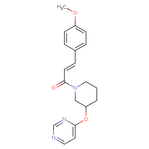 (2E)-3-(4-methoxyphenyl)-1-[3-(pyrimidin-4-yloxy)piperidin-1-yl]prop-2-en-1-one