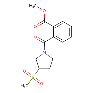 methyl 2-(3-methanesulfonylpyrrolidine-1-carbonyl)benzoate