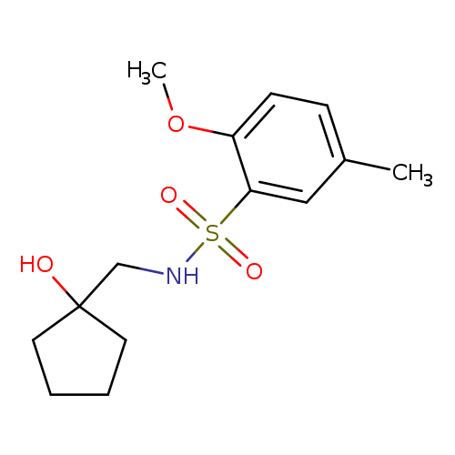 N-[(1-hydroxycyclopentyl)methyl]-2-methoxy-5-methylbenzene-1-sulfonamide
