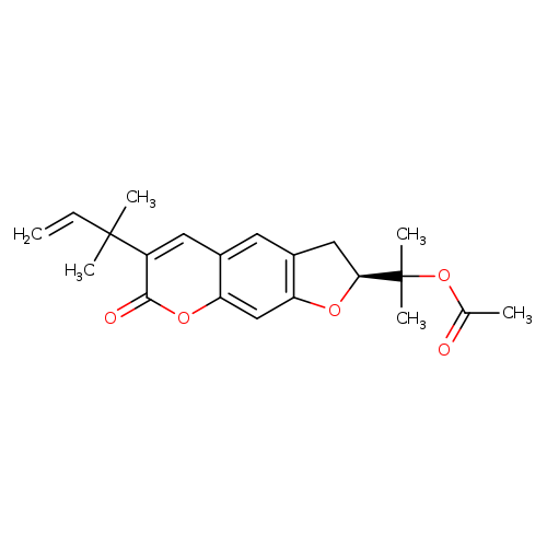 7H-Furo[3,2-g][1]benzopyran-7-one, 2-[1-(acetyloxy)-1-methylethyl]-6-(1,1-dimethyl-2-propen-1-yl)-2,3-dihydro-, (2S)-