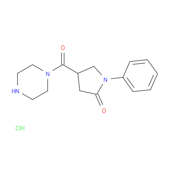 1-Phenyl-4-(piperazine-1-carbonyl)pyrrolidin-2-one hydrochloride