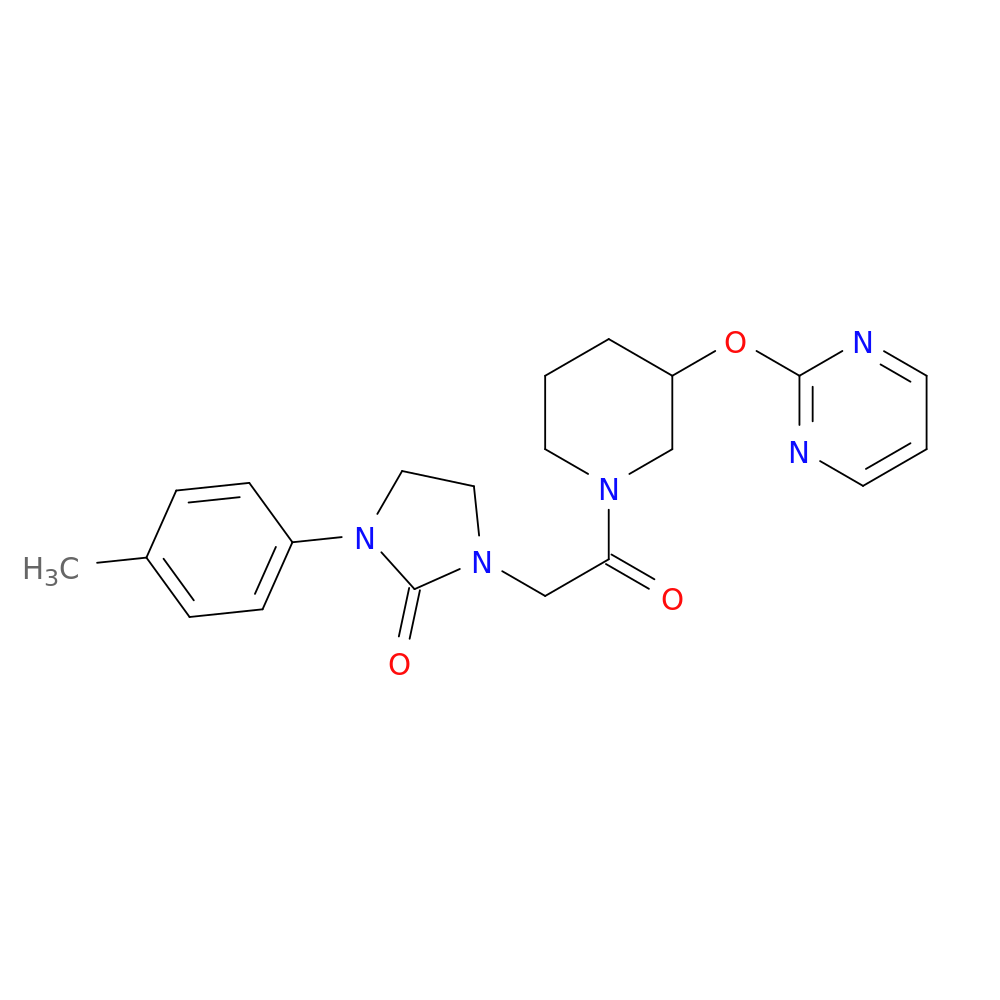 1-(4-methylphenyl)-3-{2-oxo-2-[3-(pyrimidin-2-yloxy)piperidin-1-yl]ethyl}imidazolidin-2-one