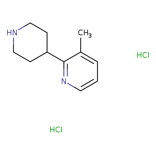 Pyridine, 3-methyl-2-(4-piperidinyl)-, hydrochloride (1:2)