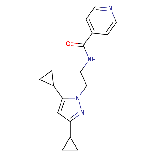 N-[2-(3,5-dicyclopropyl-1H-pyrazol-1-yl)ethyl]pyridine-4-carboxamide