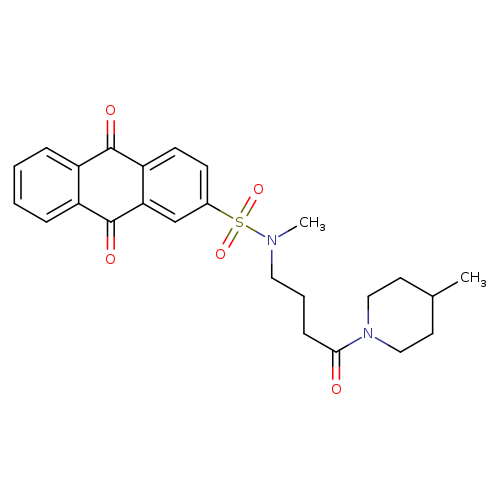 N-methyl-N-[4-(4-methylpiperidin-1-yl)-4-oxobutyl]-9,10-dioxo-9,10-dihydroanthracene-2-sulfonamide