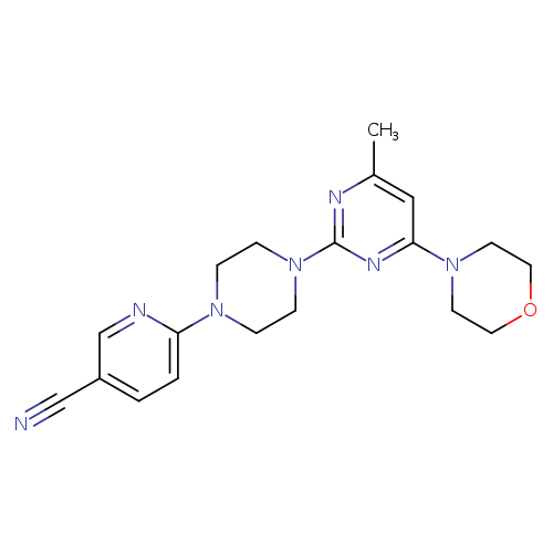 6-{4-[4-methyl-6-(morpholin-4-yl)pyrimidin-2-yl]piperazin-1-yl}pyridine-3-carbonitrile