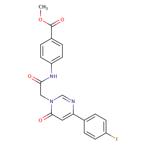 methyl 4-{2-[4-(4-fluorophenyl)-6-oxo-1,6-dihydropyrimidin-1-yl]acetamido}benzoate