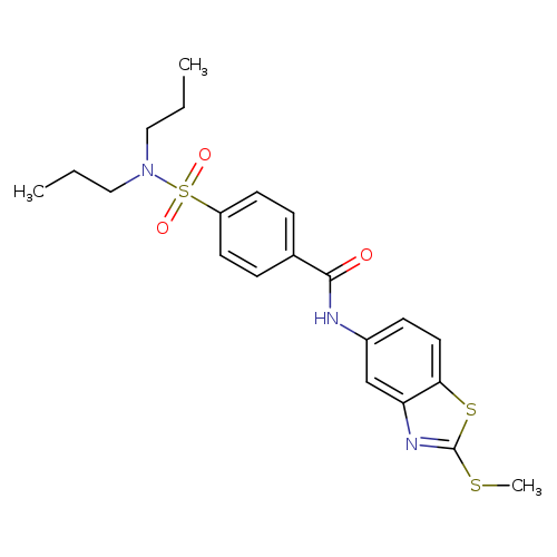 4-(dipropylsulfamoyl)-N-[2-(methylsulfanyl)-1,3-benzothiazol-5-yl]benzamide