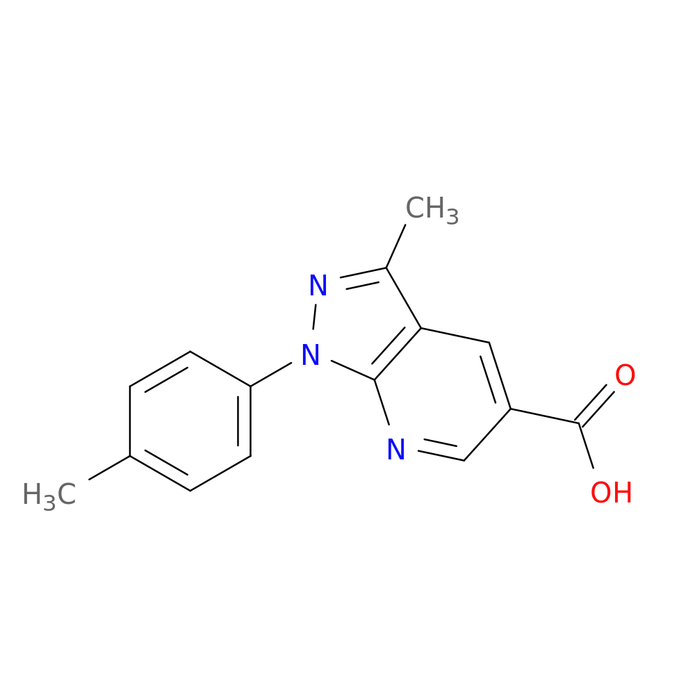 3-methyl-1-(4-methylphenyl)-1H-pyrazolo[3,4-b]pyridine-5-carboxylic acid