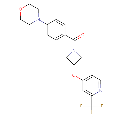 4-[4-(3-{[2-(trifluoromethyl)pyridin-4-yl]oxy}azetidine-1-carbonyl)phenyl]morpholine