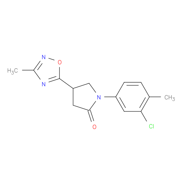1-(3-chloro-4-methylphenyl)-4-(3-methyl-1,2,4-oxadiazol-5-yl)pyrrolidin-2-one