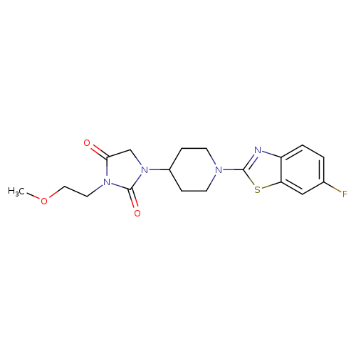 1-[1-(6-fluoro-1,3-benzothiazol-2-yl)piperidin-4-yl]-3-(2-methoxyethyl)imidazolidine-2,4-dione