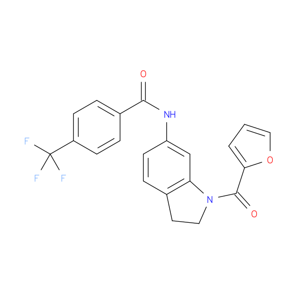 N-[1-(furan-2-carbonyl)-2,3-dihydro-1H-indol-6-yl]-4-(trifluoromethyl)benzamide
