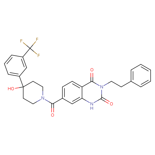 7-{4-hydroxy-4-[3-(trifluoromethyl)phenyl]piperidine-1-carbonyl}-3-(2-phenylethyl)-1,2,3,4-tetrahydroquinazoline-2,4-dione