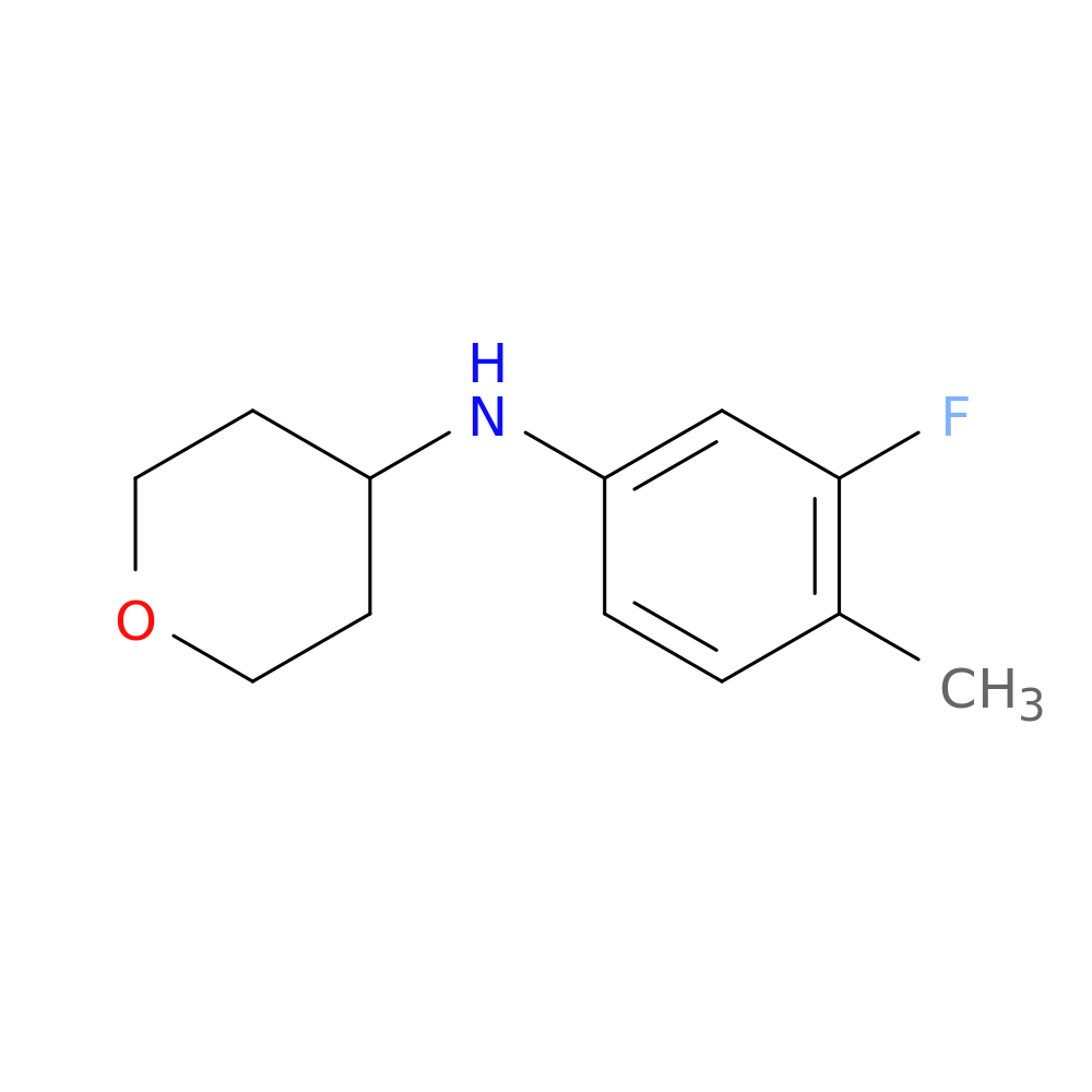 N-(3-fluoro-4-methylphenyl)oxan-4-amine