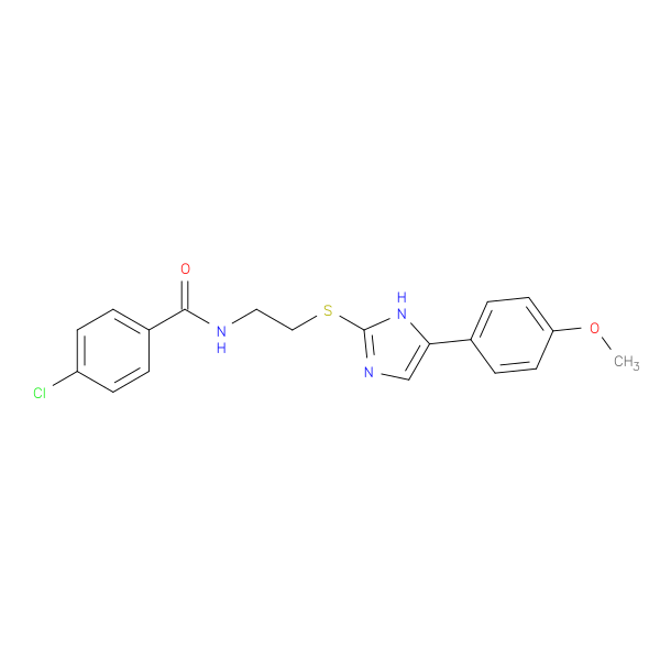 4-chloro-N-(2-{[5-(4-methoxyphenyl)-1H-imidazol-2-yl]sulfanyl}ethyl)benzamide
