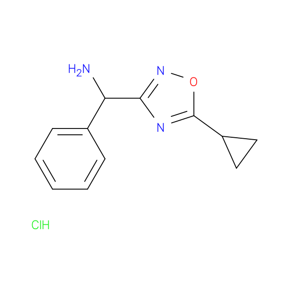 (5-cyclopropyl-1,2,4-oxadiazol-3-yl)(phenyl)methanamine hydrochloride