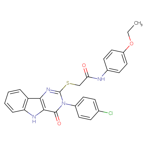 2-{[3-(4-chlorophenyl)-4-oxo-3H,4H,5H-pyrimido[5,4-b]indol-2-yl]sulfanyl}-N-(4-ethoxyphenyl)acetamide