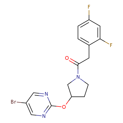1-{3-[(5-bromopyrimidin-2-yl)oxy]pyrrolidin-1-yl}-2-(2,4-difluorophenyl)ethan-1-one