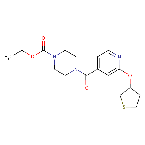 ethyl 4-[2-(thiolan-3-yloxy)pyridine-4-carbonyl]piperazine-1-carboxylate