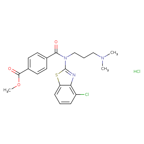 methyl 4-[(4-chloro-1,3-benzothiazol-2-yl)[3-(dimethylamino)propyl]carbamoyl]benzoate hydrochloride