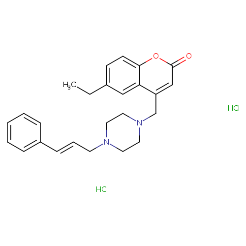 6-ethyl-4-({4-[(2E)-3-phenylprop-2-en-1-yl]piperazin-1-yl}methyl)-2H-chromen-2-one dihydrochloride
