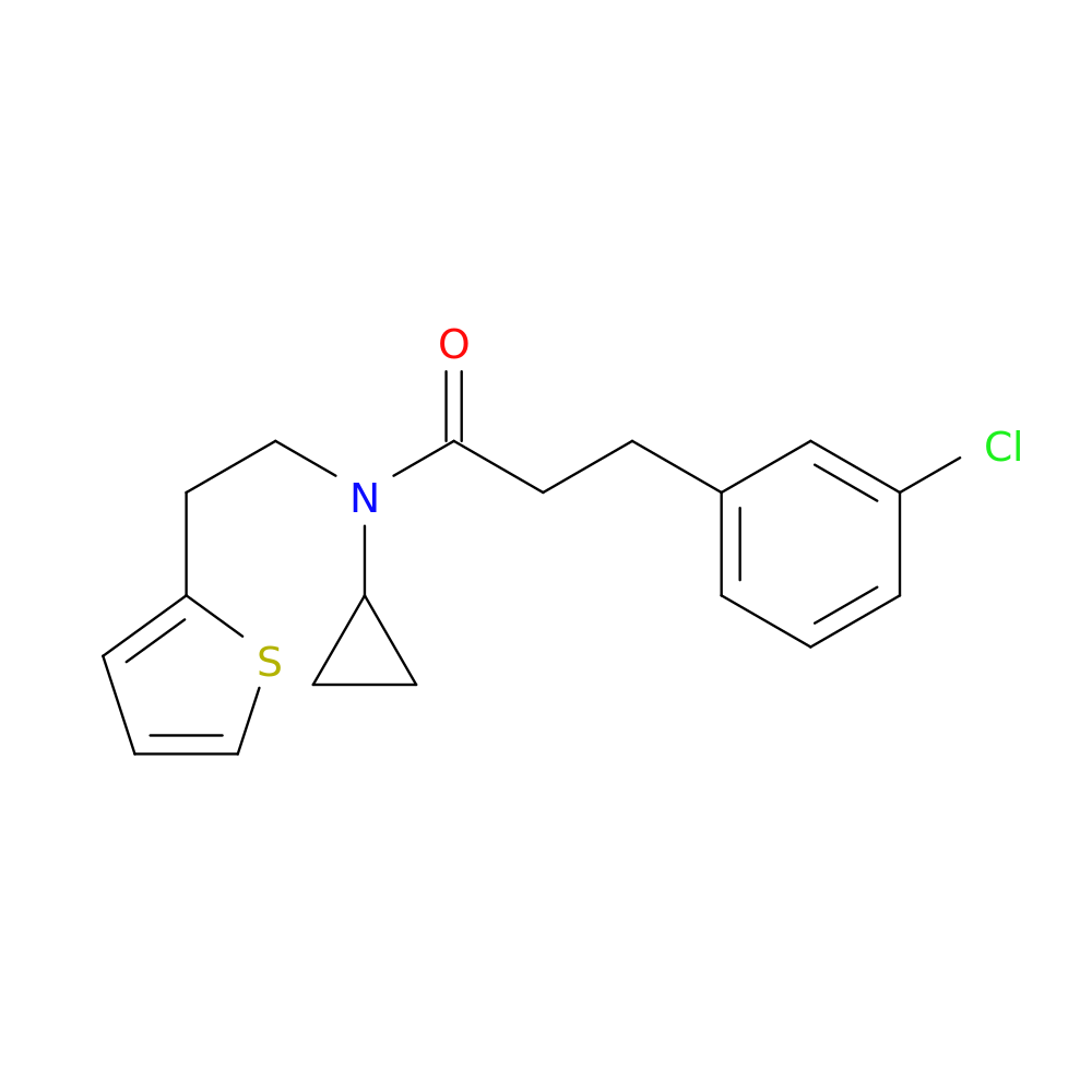 3-(3-chlorophenyl)-N-cyclopropyl-N-[2-(thiophen-2-yl)ethyl]propanamide