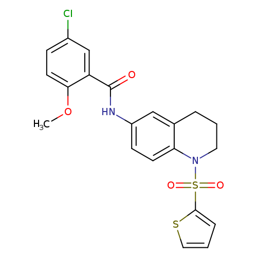 5-chloro-2-methoxy-N-[1-(thiophene-2-sulfonyl)-1,2,3,4-tetrahydroquinolin-6-yl]benzamide