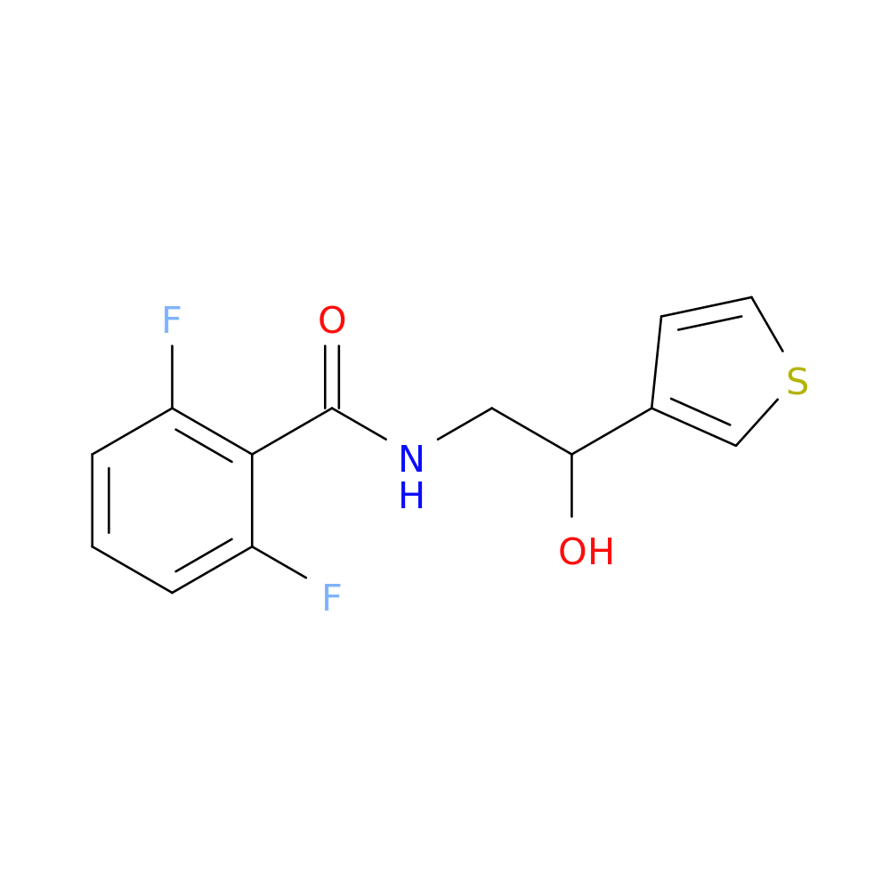 2,6-difluoro-N-[2-hydroxy-2-(thiophen-3-yl)ethyl]benzamide