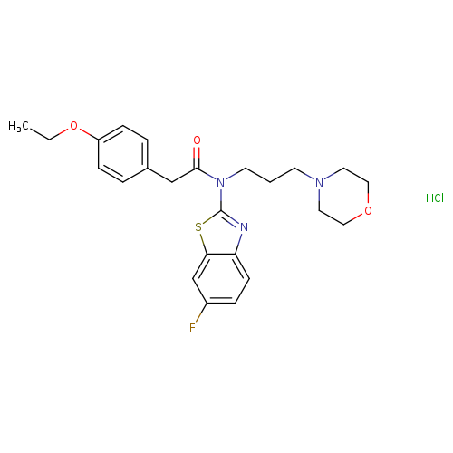2-(4-ethoxyphenyl)-N-(6-fluoro-1,3-benzothiazol-2-yl)-N-[3-(morpholin-4-yl)propyl]acetamide hydrochloride