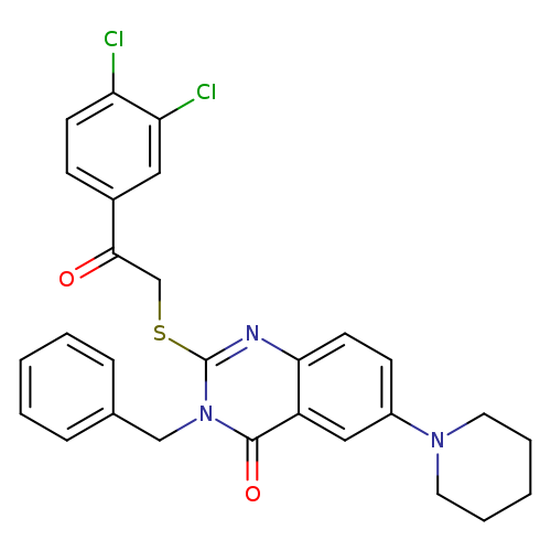 3-benzyl-2-{[2-(3,4-dichlorophenyl)-2-oxoethyl]sulfanyl}-6-(piperidin-1-yl)-3,4-dihydroquinazolin-4-one